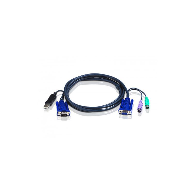 ATEN 2L-5503UP Attention 2L5503UP. Cable length: 3 m, Video port type: VGA, Product colour: Black