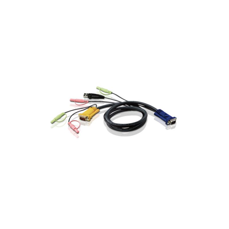 ATEN 2L-5305U Aten Cable KVM USB con audio y SPHD 3 en 1 de 5 m