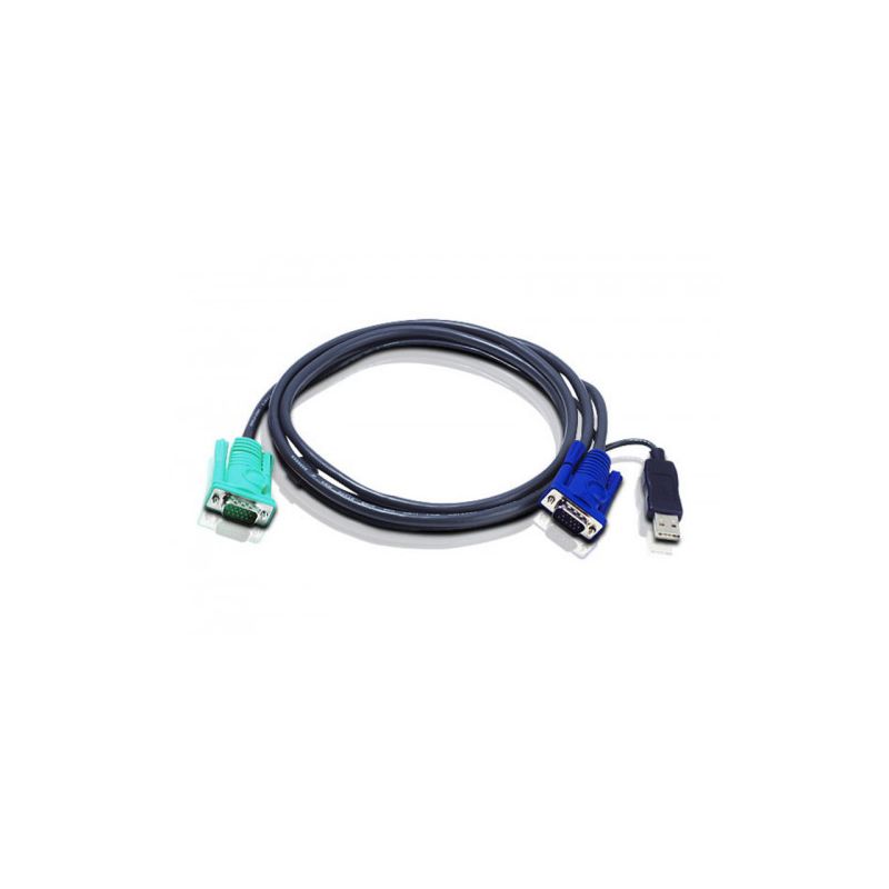 ATEN 2L-5205U Attention 2L5205U. Cable length: 5 m, Video port type: VGA, Product colour: Black