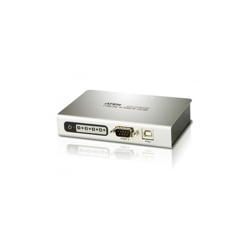 ATEN UC2324-AT El Hub USB a Serial RS232 ATEN provee una conexión serial RS232 externa para…