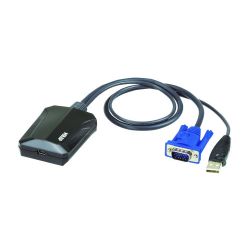 ATEN CV211-AT The CV211 Laptop USB KVM Console Emergency Cart Adapter offers a direct laptop-to-PC…