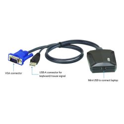 ATEN CV211-AT The CV211 Laptop USB KVM Console Emergency Cart Adapter offers a direct laptop-to-PC…