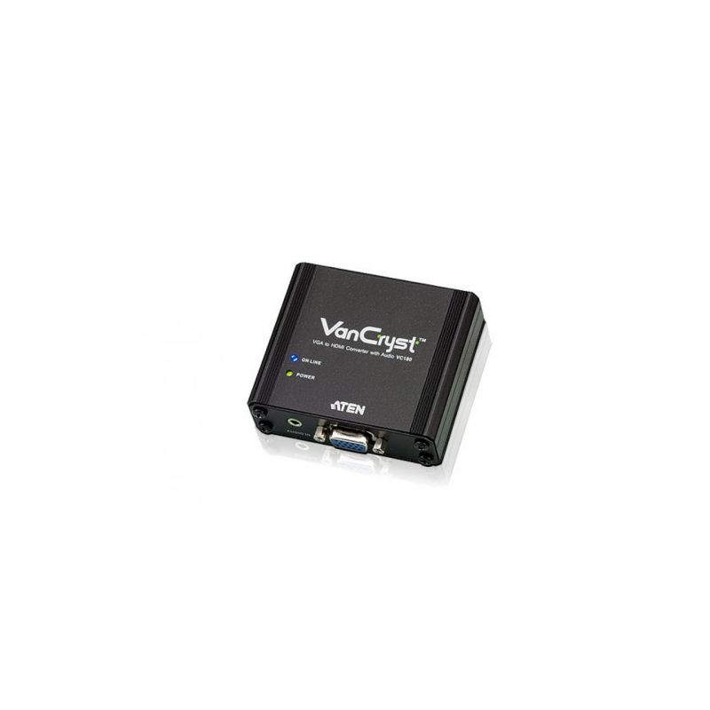 ATEN VC180-AT-G Le VC180 est un convertisseur VGA vers HDMI avec streaming audio qui permet…