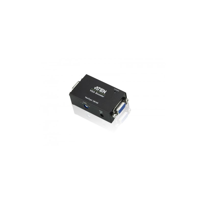 ATEN VB100-AT-G L'amplificateur VGA VB100 amplifie le signal VGA d'un appareil source afin qu'il…