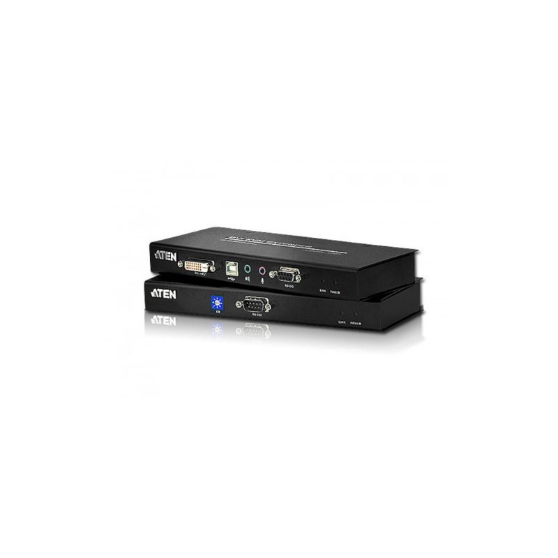 ATEN CE600-AT-G El CE600 es una extensión KVM para consolas USB y gráfica DVI con función serie…