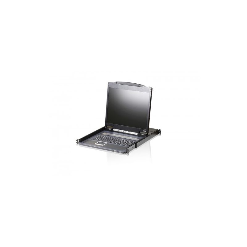 ATEN CL3000N-ATA-XG La consola PS/2-USB ligera con pantalla LCD CL3000 es una consola KVM LCD que…