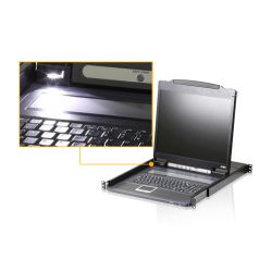 ATEN CL3000N-ATA-XG La consola PS/2-USB ligera con pantalla LCD CL3000 es una consola KVM LCD que…