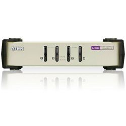 ATEN CS84U-AT Recursos . - Um console PS/2-USB VGA controla quatro computadores com monitores VGA