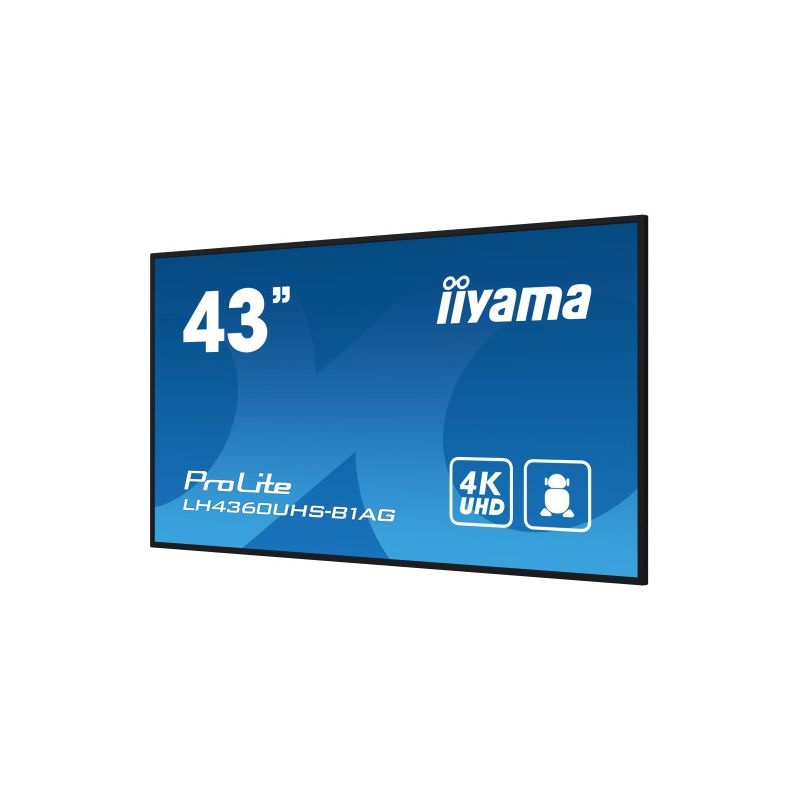 IIYAMA LH4360UHS-B1AG iiyama PROLITE. Conception du produit : Tableau de chevalet numérique