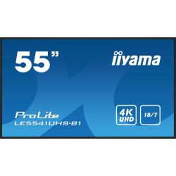 IIYAMA LE5541UHS-B1 Installé dans un cadre fin, l'iiyama LE5541UHS est un écran d'affichage…