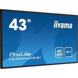 IIYAMA LE4341UHS-B1 Installé dans un cadre fin, l'iiyama LE4341UHS est un écran d'affichage…