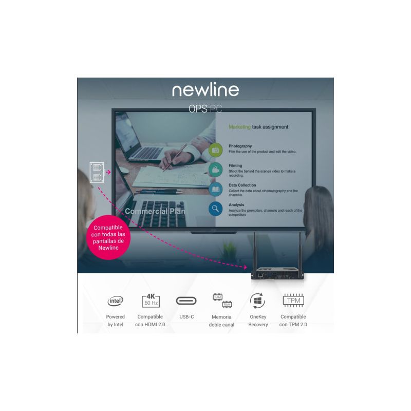 NEWLINE WB5B820W Os PCs Newline OPS são computadores para monitores Newline que se integram…