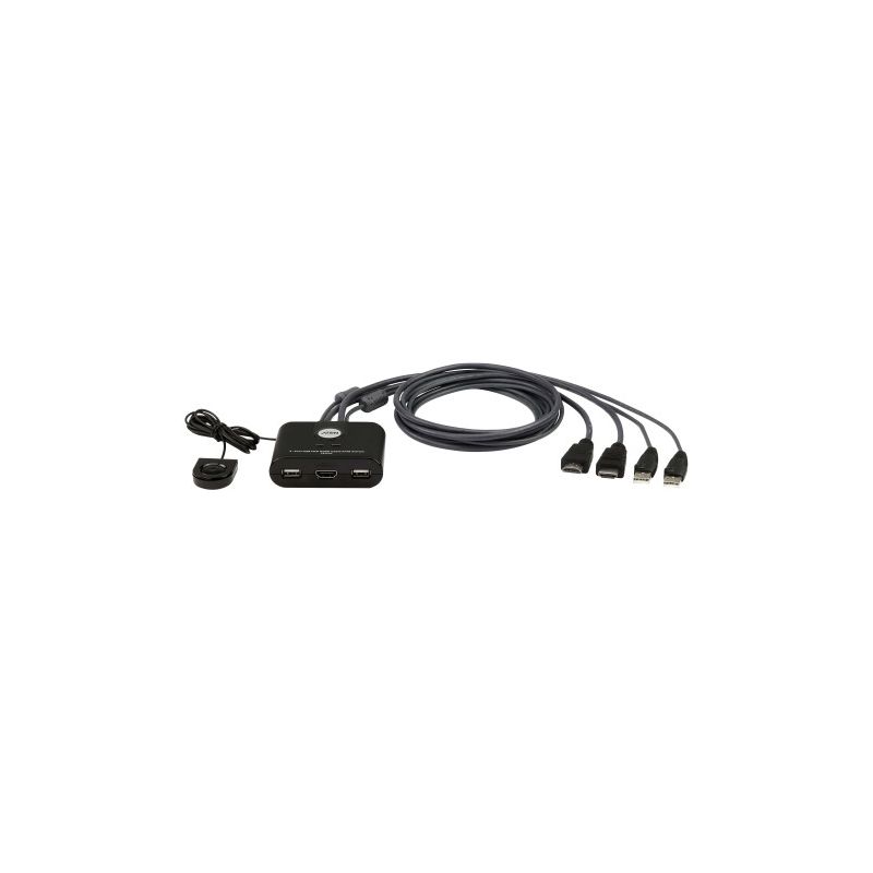 ATEN CS22HF-AT ATEN Switch KVM USB FHD HDMI de 2 puertos en formato cable