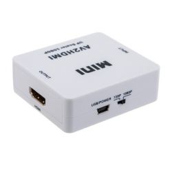 Conversor AV 3xRCA  (audio+video)  a HDMI, reescala a 1080p, alimentado por USB