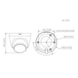 Dahua IPC-HDW2441T-S-0280B IP Dome H265 4M DN WDR 3DNR Starlight…