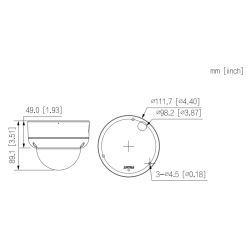 Dahua IPC-HDBW3241E-S-0280B-S2 Domo IP H265 2M WDR Starlight…