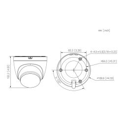 Dahua IPC-HDW1239DT-PV-STW-0280B Dôme IP H265 2M PLEINE COULEUR…