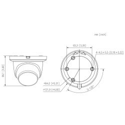 Dahua IPC-HDW3249TM-AS-LED-0280B Dôme IP H265 2M FULL COULEUR…