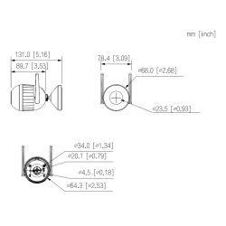 Dahua IPC-HFW1239DQ-LED-SAW-0280B Tubulaire IP H265 2M PLEINE…