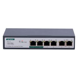 SW0604POE-800M-60W - Switch PoE, 4 puertos PoE+ FE + 2 GE Uplink, Velocidad…