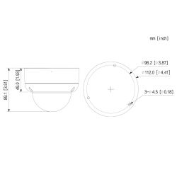 Dahua HAC-HDBW1200EA-A-0280B-S6 Domo HDCVI 4EN1 2M 1080P…