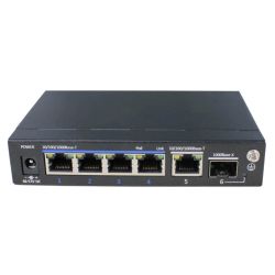 Utepo UTP3306TS-PSB PoE+ Switch 4 portas Gigabit + 1RJ45 Uplink…