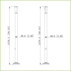 Dahua ITSZJ-1101-12 Poste de alumínio branco de 1,2 m para…