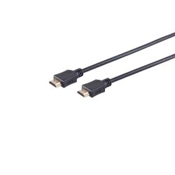 Cabo HDMI de alta velocidade, 4K, Eco 15+1, preto, 1,5m