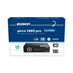 Edision Picco T265 Pro Récepteur numérique terrestre et câble FullHD DVB-T2/C H265 HEVC 10 bits