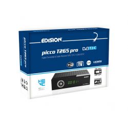 Edision Picco T265 Pro Récepteur numérique terrestre et câble FullHD DVB-T2/C H265 HEVC 10 bits