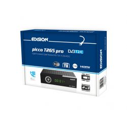 Edision Picco T265 Pro Récepteur numérique terrestre et câble FullHD DVB-T2/C H265 HEVC 10 bits