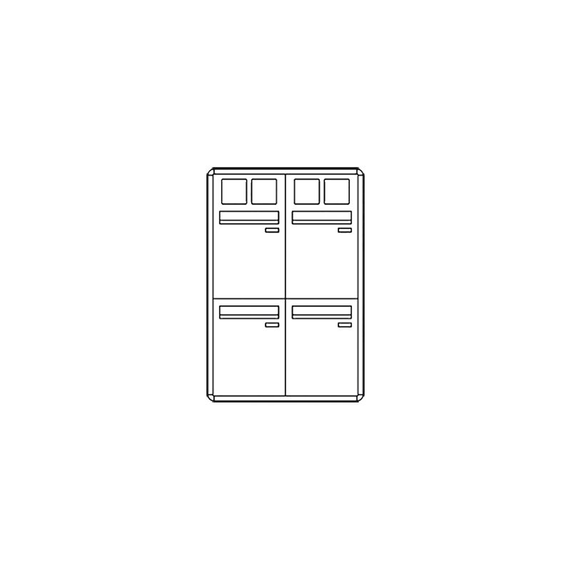 Comelit comelit-3254/VAE/PW CASIER POSTCOM PW, 4 POS.VERT.CASES, REC.DEL., SUPER.