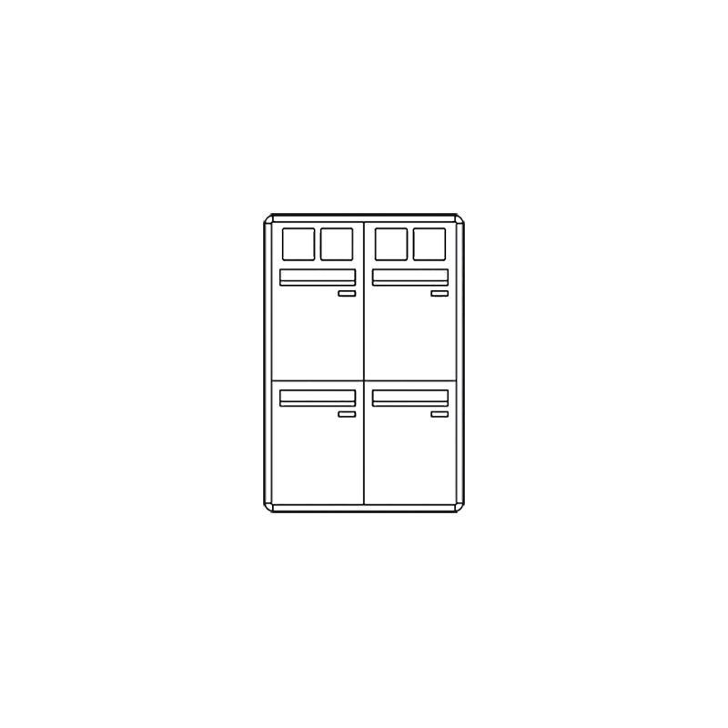 Comelit comelit-3254/VAP/PW POSTCOM PW LOCKER, 4 POS.VERT.CAS., REC.DEL., SUPORTE