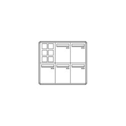 Comelit comelit-3255/VPE/PW POSTCOM PW LOCKER, 5 CAS.POS.VERT, REC.POS., OF SUPER.