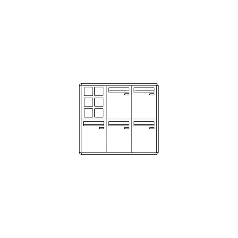 Comelit comelit-3255/VPE/PW POSTCOM PW LOCKER, 5 CAS.POS.VERT, REC.POS., DE SUPER.