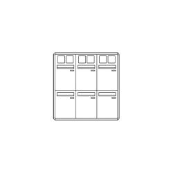 Comelit comelit-3256/VPI/PW POSTCOM PW LOCKER, 6 CAS.POS.VERT., REC.POS., FLUSH-IN