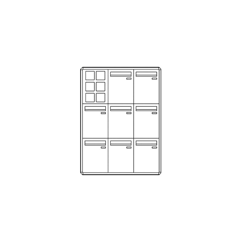 Comelit comelit-3258/VAE/PW CASIER POSTCOM PW, 8 POS.VERT.CAS., DEL.REC., SUPER.