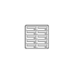 Comelit comelit-3280/IPI ARMÁRIO POSTCOM, 10 CAS.POS.INCL., REC.POS., FLUSH-IN