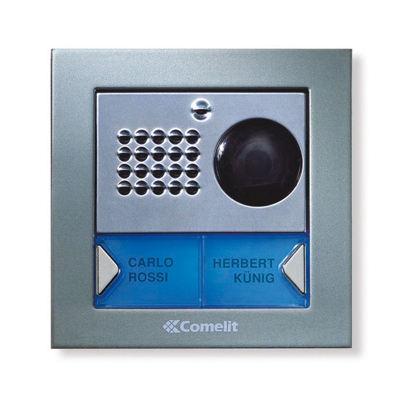 Comelit comelit-4876/BK EXTERIOR PLATE 2 BUTTONS POWERCOM KITS B/W