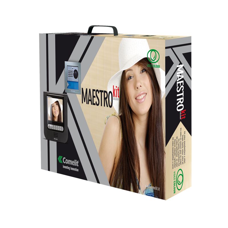 Comelit comelit-8493B MAESTROKIT UNIFAMILIAR COLOR MAESTRO NEGRO Y POWERCOM