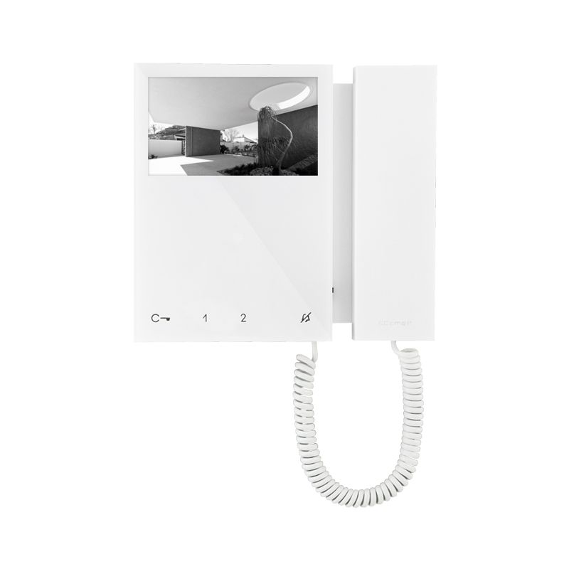 Comelit comelit-6700W/BM MINI MICRO DE TÉLÉPHONE DE MONITEUR N/B. Et BM. COULEUR BLANCHE. SIS. S2