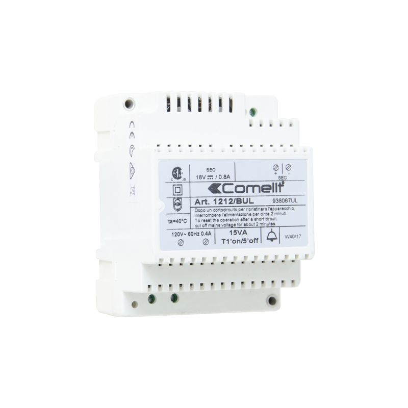 Comelit comelit-1212BUL POWER SUPPLY FOR INTERNAL INSTALLATIONS, TRADITIONAL WIRING