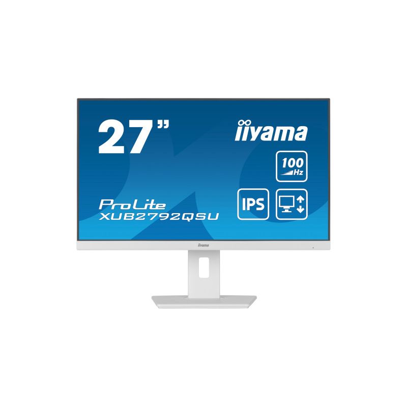 IIYAMA XUB2792QSU-W6 The ProLite XUB2792QSU's sleek edge-to-edge design with WQHD (2560 x 1440)…