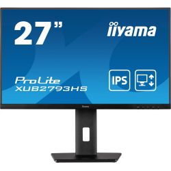 IIYAMA XUB2793HS-B6 27" Full HD IPS monitor with 3 borderless sides, perfect for multi-monitor…