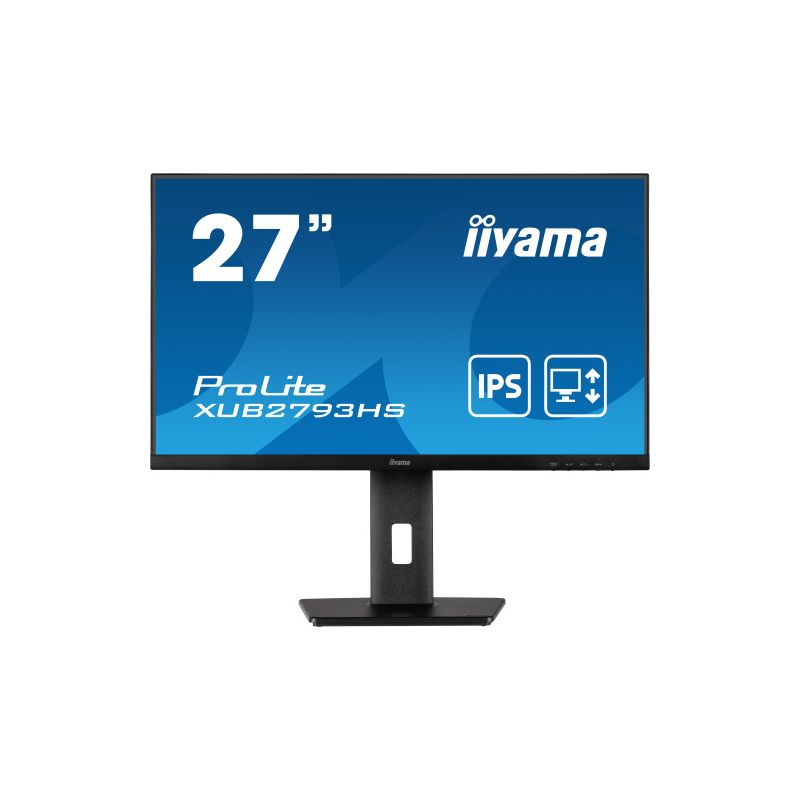 IIYAMA XUB2793HS-B6 27" Full HD IPS monitor with 3 borderless sides, perfect for multi-monitor…