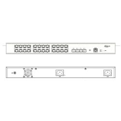 Dahua SG5028X Switch 24 portas Gigabit + 4 Uplink 10G SFP+…