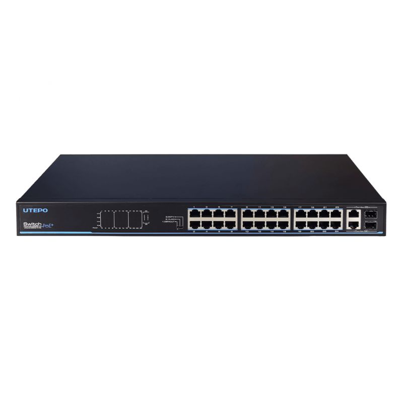 Utepo UTP3226TS-PSB225 Switch PoE+ Watchdog 24 ports 10/100 + 2…