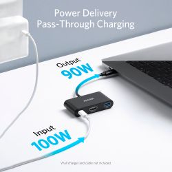 Anker ANK-POWEREXPAND-3-IN-1-G - Anker, Hub USB-C 3 en 1, Admite la carga PD100W,…