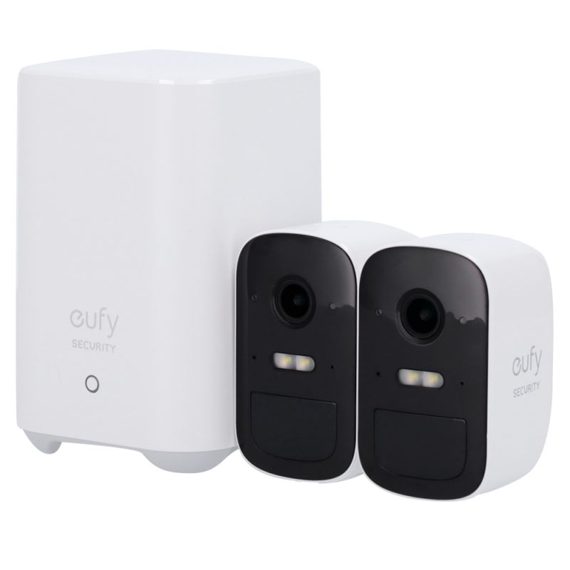 Eufy EUFY-CAM2C-S210 - Kit 2 Cámaras + 1 HomeBase Eufy by Anker, 1080p /…