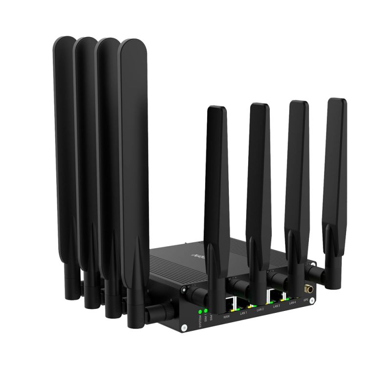 Milesight MS-UR75-504AE-P-W2 -  Milesight Router Industrial 5G, 5G NSA e SA, 5 portas…